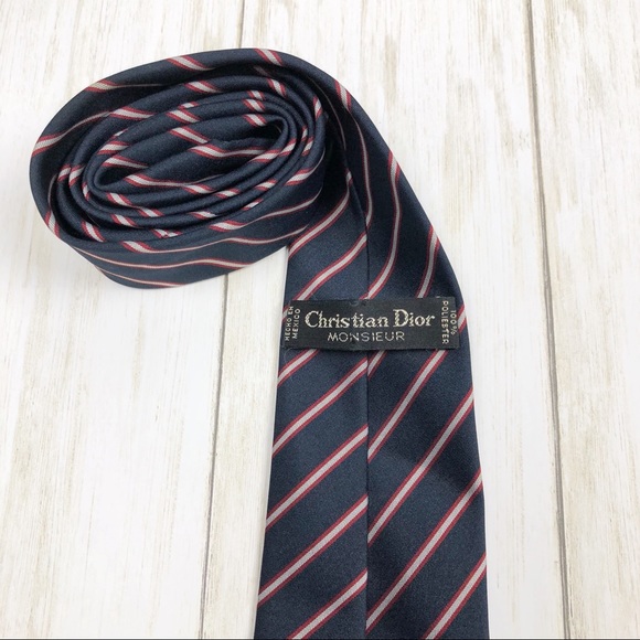 Christian Dior blue and red tie - Picture 4 of 5
